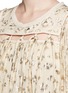 Detail View - Click To Enlarge - CHLOÉ - Cutout bib floral fil coupé peasant dress