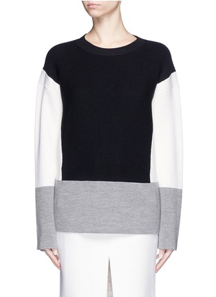 Main View - Click To Enlarge - CHLOÉ - Colourblock wool-cotton sweater