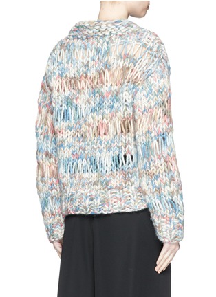 Back View - Click To Enlarge - CHLOÉ - Chunky open wool knit sweater