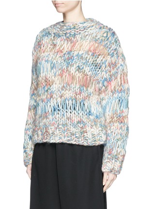 Front View - Click To Enlarge - CHLOÉ - Chunky open wool knit sweater