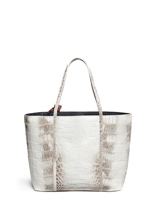 Back View - Click To Enlarge - CELESTINA  - 'Coronel Small' alligator leather tote