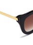 Detail View - Click To Enlarge - THIERRY LASRY - 'Cupidity' metal temple pearlescent interior acetate cat eye sunglasses