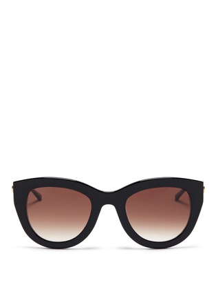 Main View - Click To Enlarge - THIERRY LASRY - 'Cupidity' metal temple pearlescent interior acetate cat eye sunglasses