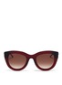 Main View - Click To Enlarge - THIERRY LASRY - 'Cupidity' metal temple contrast corner acetate cat eye sunglasses