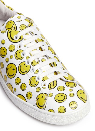 Detail View - Click To Enlarge - JOSHUA SANDERS - 'Happy Smile' print leather sneakers