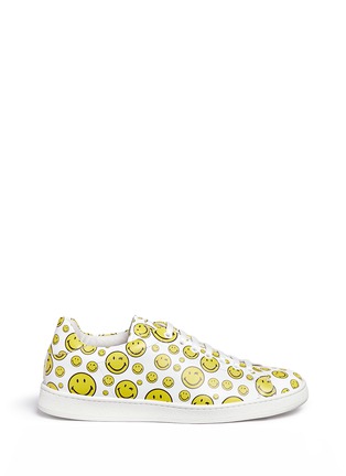 Main View - Click To Enlarge - JOSHUA SANDERS - 'Happy Smile' print leather sneakers