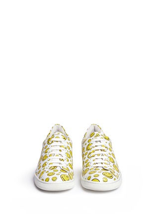 Figure View - Click To Enlarge - JOSHUA SANDERS - 'Happy Smile' print leather sneakers