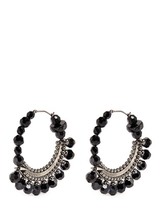 Main View - Click To Enlarge - GIVENCHY - Bead pavé hoop earrings