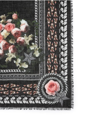 Detail View - Click To Enlarge - GIVENCHY - Paradise flower print cashmere-silk scarf