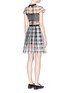 Back View - Click To Enlarge - SELF-PORTRAIT - Plaid check organza collar dress