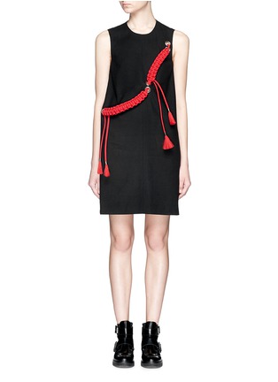 Main View - Click To Enlarge - CYNTHIA & XIAO - Braided paracord sleeveless shift dress