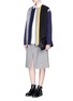 Figure View - Click To Enlarge - CYNTHIA & XIAO - Colourblock zip jacket