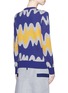 Back View - Click To Enlarge - CYNTHIA & XIAO - Swirl colourblock Merino wool sweater