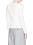 Back View - Click To Enlarge - ALEXANDER MCQUEEN - Cutout shoulder cable knit Merino wool sweater