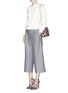 Figure View - Click To Enlarge - ALEXANDER MCQUEEN - Cutout shoulder cable knit Merino wool sweater