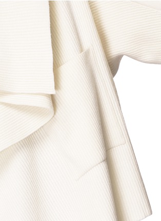 Detail View - Click To Enlarge - ALEXANDER MCQUEEN - Drape front wool-cashmere cardigan