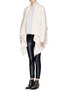 Figure View - Click To Enlarge - ALEXANDER MCQUEEN - Drape front wool-cashmere cardigan