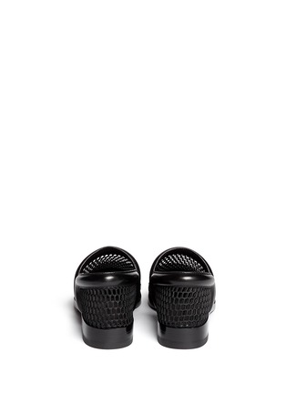 Back View - Click To Enlarge - ALEXANDER WANG - 'Jenna' leather trim mesh Oxford slip-ons