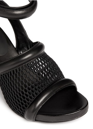 Detail View - Click To Enlarge - ALEXANDER WANG - 'Leah' leather trim mesh sandals