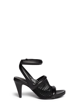 Main View - Click To Enlarge - ALEXANDER WANG - 'Leah' leather trim mesh sandals