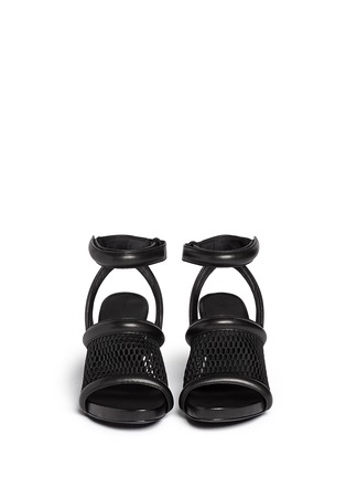 Figure View - Click To Enlarge - ALEXANDER WANG - 'Leah' leather trim mesh sandals