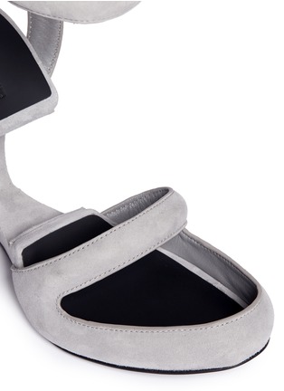 Detail View - Click To Enlarge - ALEXANDER WANG - 'Celia' split shank open wedge suede sandals