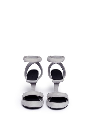 Figure View - Click To Enlarge - ALEXANDER WANG - 'Celia' split shank open wedge suede sandals