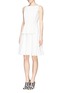 Figure View - Click To Enlarge - HELEN LEE - Accordion pleat front bodice dress