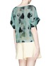 Back View - Click To Enlarge - HELEN LEE - Floral print mesh T-shirt