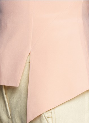 Detail View - Click To Enlarge - HELEN LEE - Cutout peplum stretch crepe top