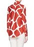 Back View - Click To Enlarge - STELLA JEAN - 'Scimmia' giraffe print tie neck silk blouse