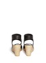 Back View - Click To Enlarge - SARAH SUMMER - Elastic band leather espadrille wedge sandal booties