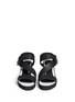 Figure View - Click To Enlarge - SARAH SUMMER - Black leather wedge platform sandals