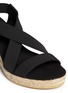 Detail View - Click To Enlarge - SARAH SUMMER - Elastic band espadrille wedge sandals