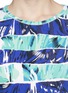 Detail View - Click To Enlarge - KENZO - Stripe flower print stretch crepe dress