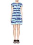 Main View - Click To Enlarge - KENZO - Stripe flower print stretch crepe dress