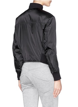 Back View - Click To Enlarge - HELMUT LANG - Pearlised cropped bomber jacket