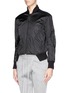 Front View - Click To Enlarge - HELMUT LANG - Pearlised cropped bomber jacket