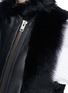 Detail View - Click To Enlarge - HELMUT LANG - Lamb leather shearling gilet 
