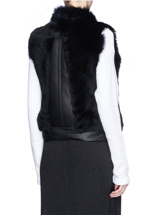 Back View - Click To Enlarge - HELMUT LANG - Lamb leather shearling gilet 