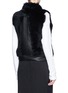 Back View - Click To Enlarge - HELMUT LANG - Lamb leather shearling gilet 