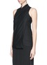 Front View - Click To Enlarge - HELMUT LANG - Drape neck front flap crepe top