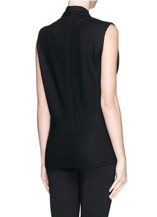 Back View - Click To Enlarge - HELMUT LANG - Faux wrap wool top