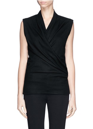 Main View - Click To Enlarge - HELMUT LANG - Faux wrap wool top