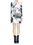 Main View - Click To Enlarge - CARVEN - Urban print belted silk dress