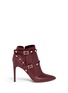Main View - Click To Enlarge - VALENTINO GARAVANI - 'Rockstud' ankle harness leather boots