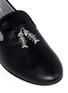 Detail View - Click To Enlarge - 73426 - Fish tassel leather smoking shoes