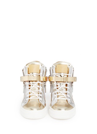 Figure View - Click To Enlarge - 73426 - London high-top metallic leather sneakers