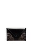 Main View - Click To Enlarge - ALAÏA - Perforated corner leather envelope clutch