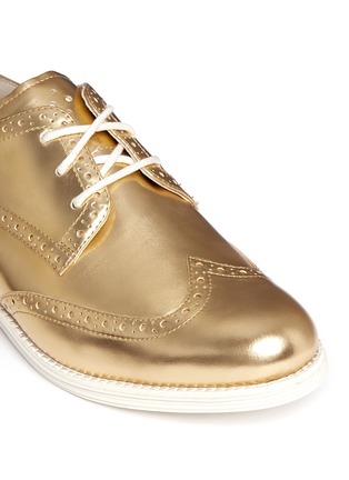 Detail View - Click To Enlarge - COLE HAAN - Limited Edition Gold LunarGrand Long Wingtip
